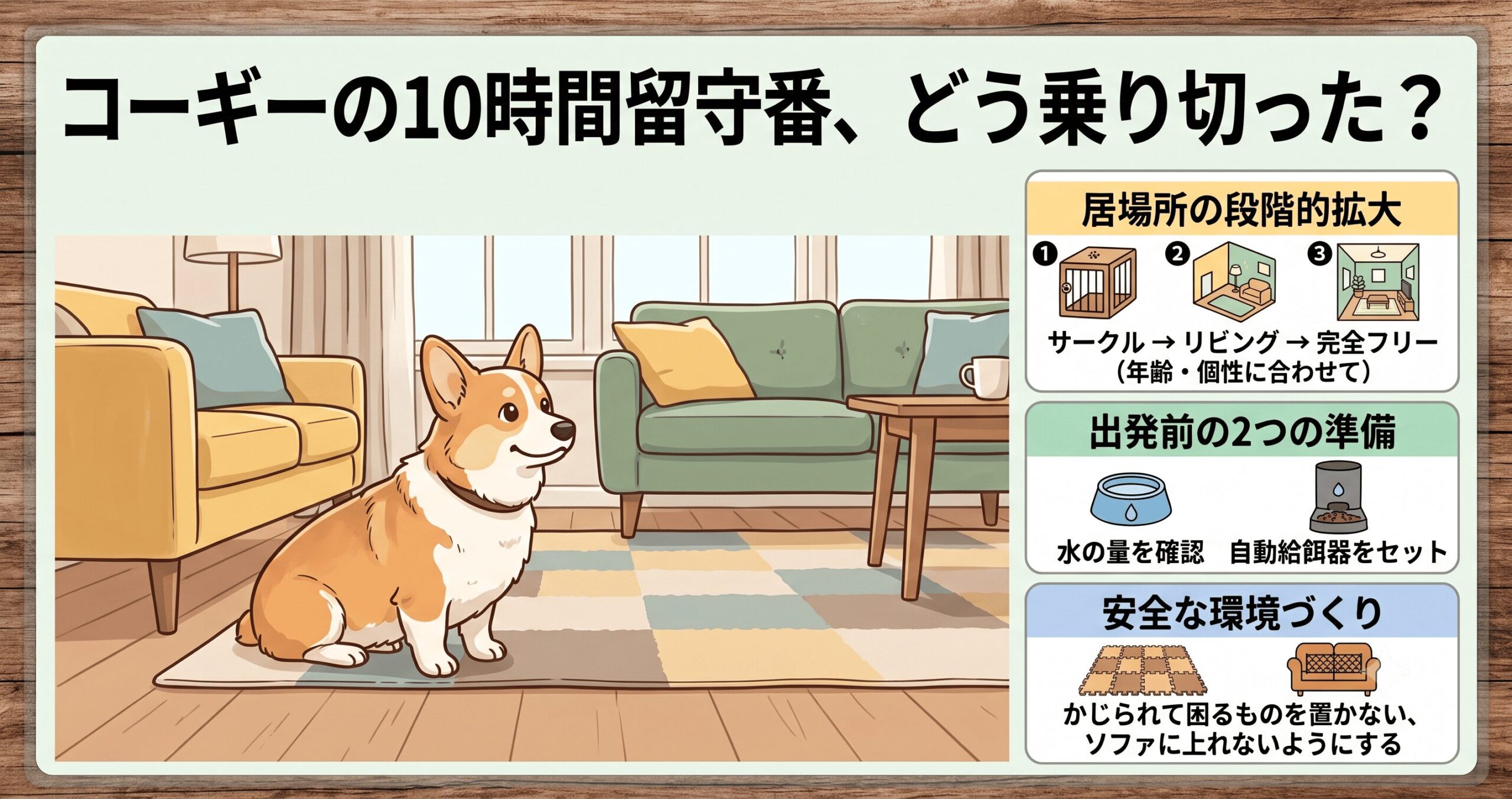 共働きで10時間の留守番｜サークル→リビング→完全フリーに変えた11年
